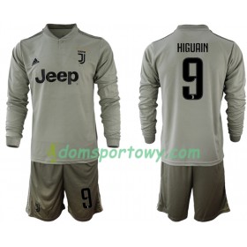Koszulka Juventus HIGUAIN 9 Dziecięcy Wyjazdowe Koszulki Piłkarskie 2018-2019 Długi Rękaw